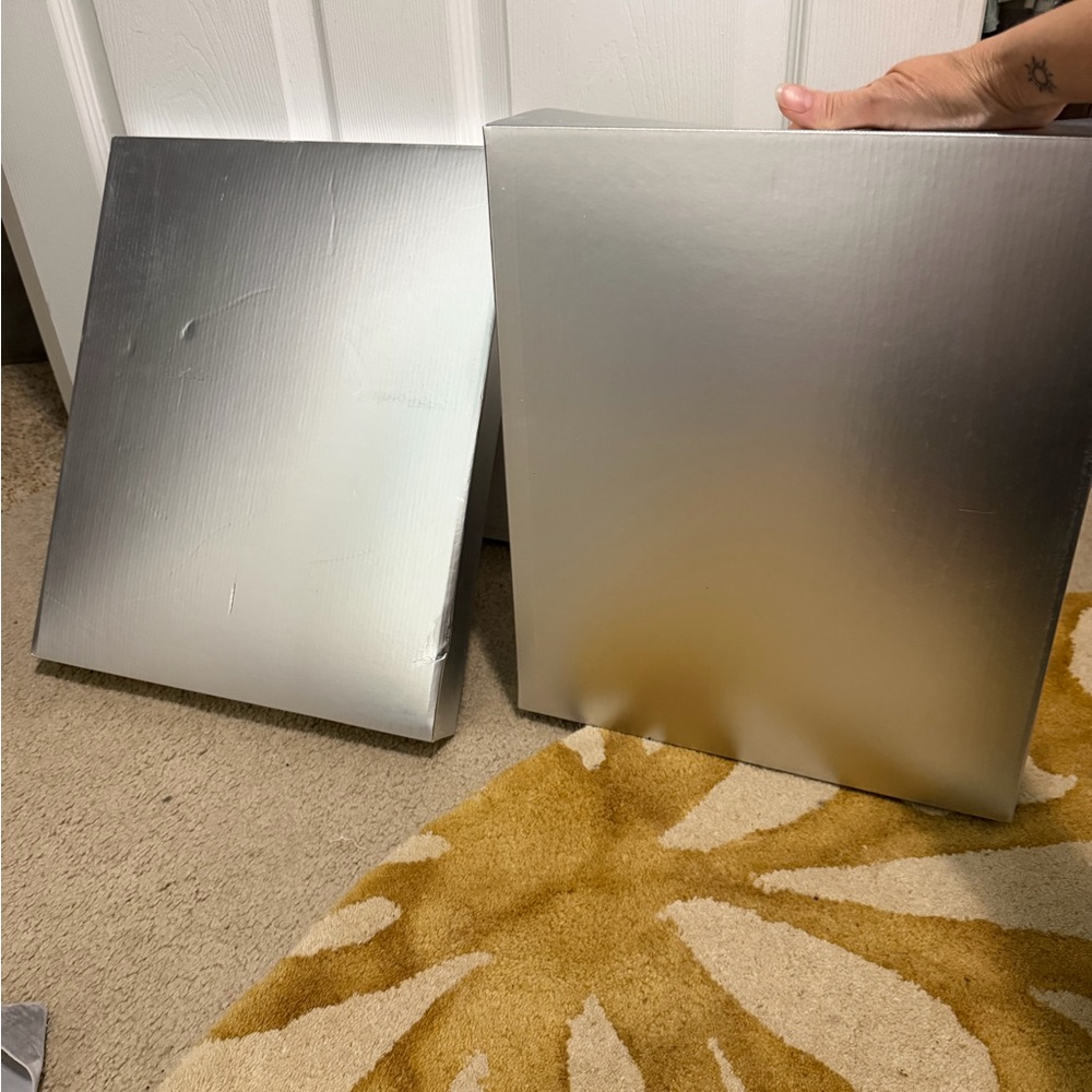Shabby Chic Cream Throw with Gray Ribbon - Picture 5 of 5